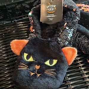 🌷3 for $12 Hyde & Eek CAT Slipper Gripper Socks Size Small 5-7 Woman’s